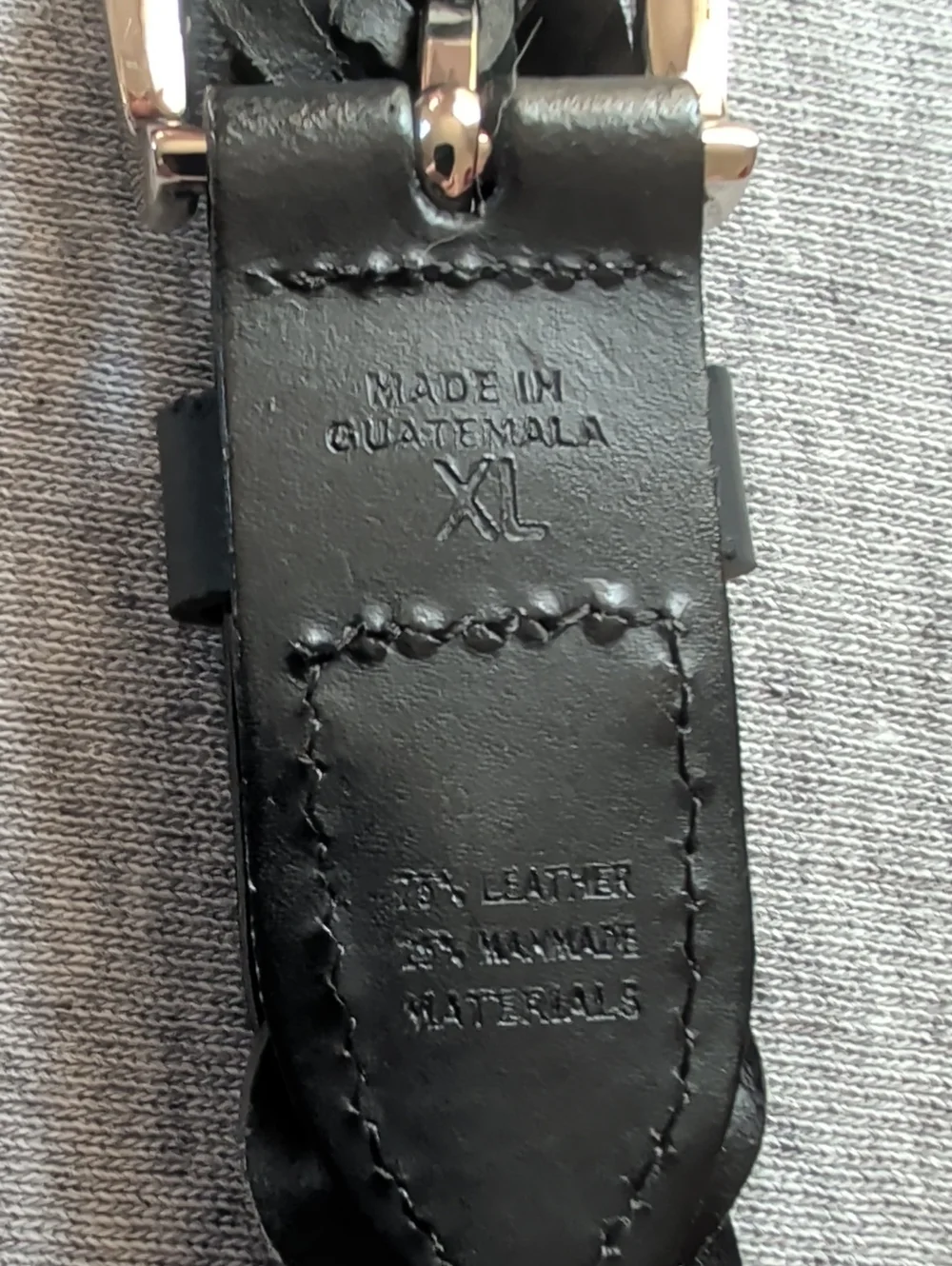 Black Braided Leather blend Men's Belt Classic Style 43